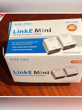 LinkE Mini Powerline Ethernet Adapter -  White